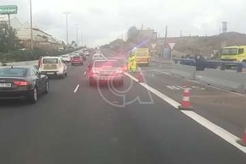 Vuelco de un vehículo en la GC-1, a la altura de Tufia/TA.